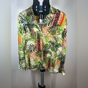 L’agence Printed Button Down Blouse, Medium